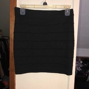 Black knit pencil skirt